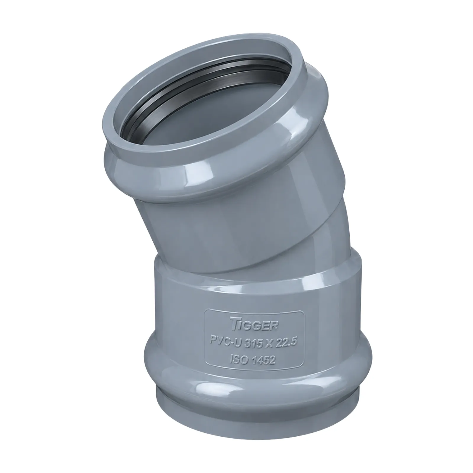 CODO UF PVC 22.5° PN10 INYECTADO NTPISO1452