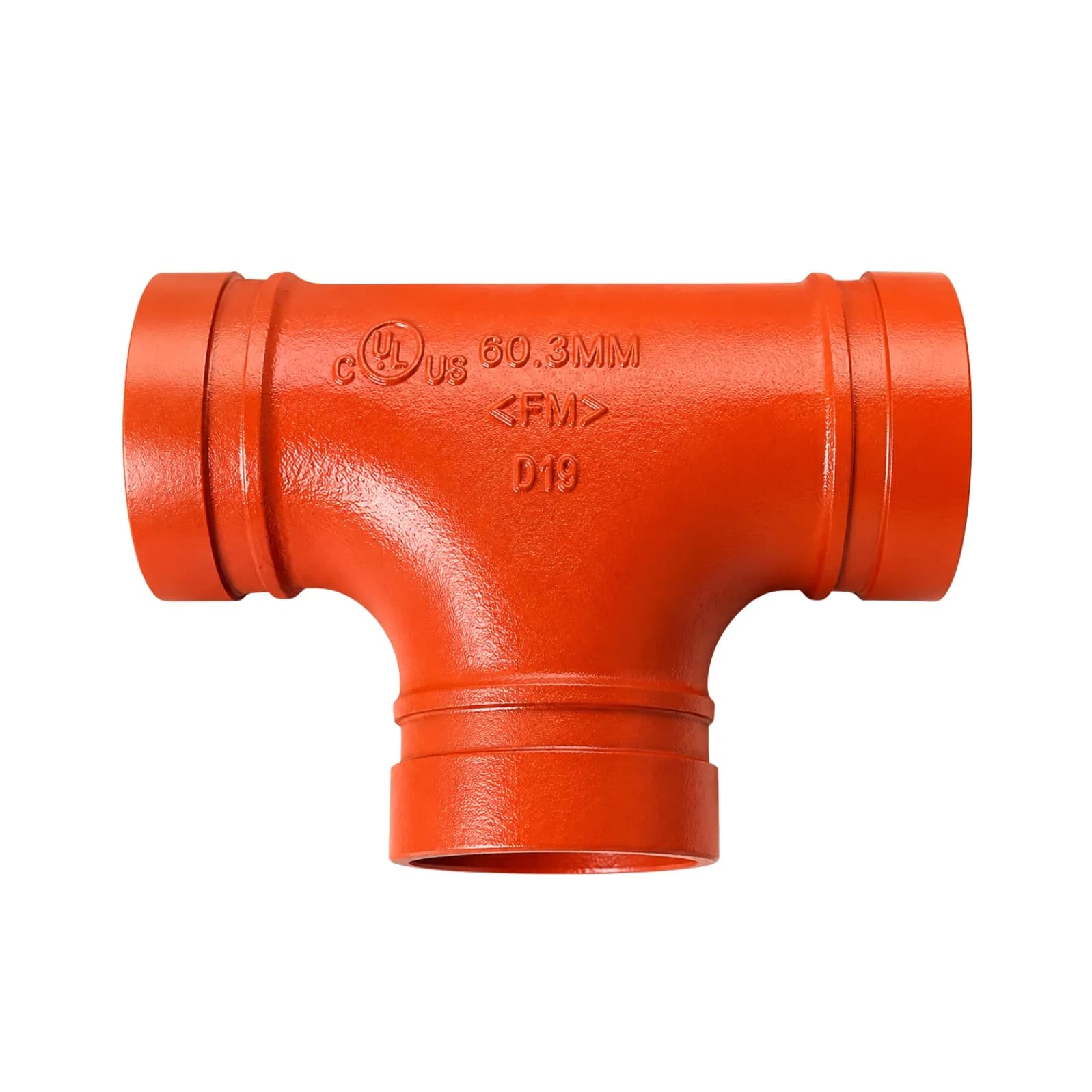 TEE RANURADO UL/FM FIERRO DUCTIL ASTM A536 UL/FM